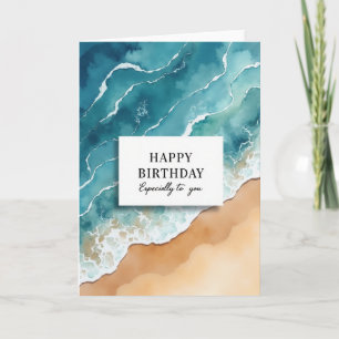 Serene Beach Art Card