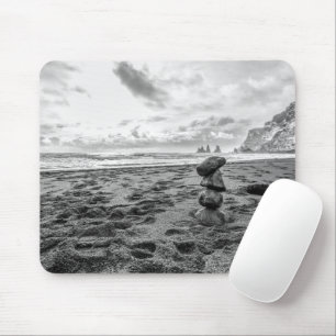 Serene Beach Cairn Mouse Mat