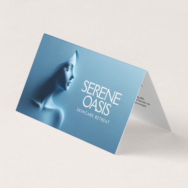 Serene Beauty Skincare, Massage, Spa Business Card (Front)