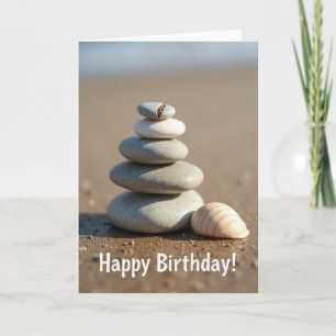 Serene Birthday Stone Stack Card