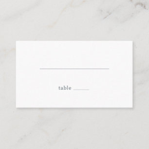 Serene Black Minimalist Line Place Card