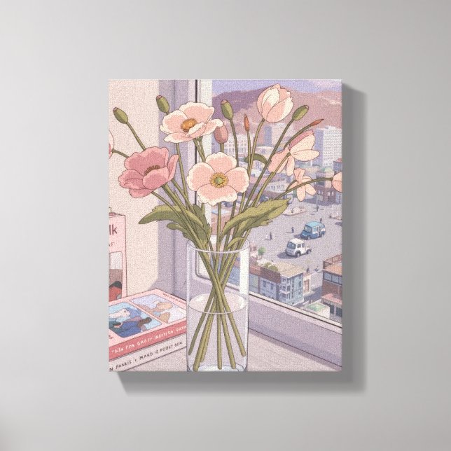 Serene Bloom Window View Art Print (Front)