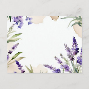Serene Blooms Watercolor Lavender Postcard