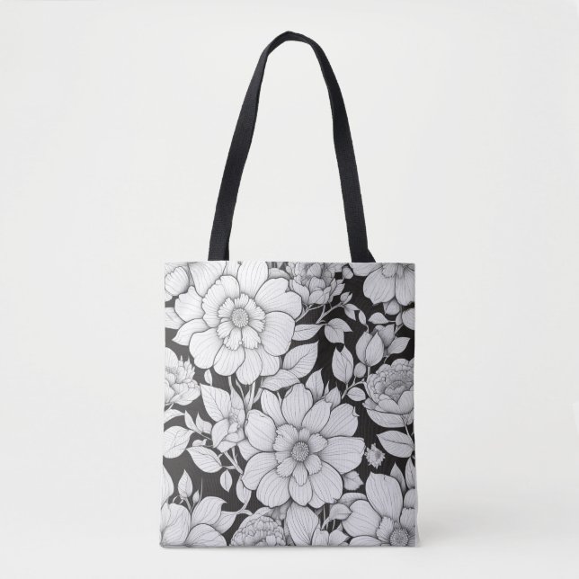 Serene Blossom Tote Bag (Front)