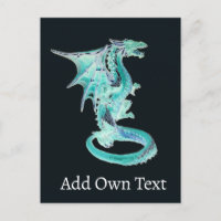 Serene Blue Dragon In Sky Magical Fantasy Creature