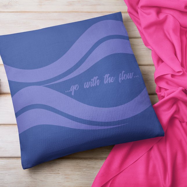 Serene Blue "Go with the Flow" Cushion (Creator Uploaded)