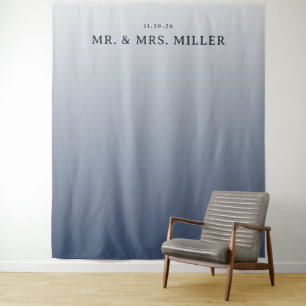 Serene Blue Gradient Elegancy Tapestry