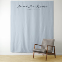 Serene Blue Minimalist Calligraphy
