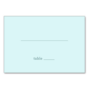 Serene Blue Minimalist Line Table Number