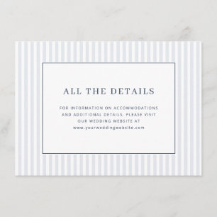 Serene Blue Minimalist Stripes Enclosure Card