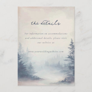 Serene Blue Misty Forest Enclosure Card