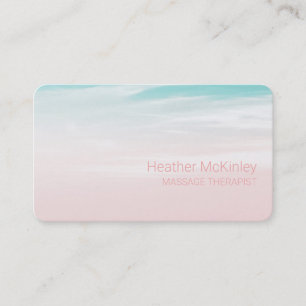 Serene Blue Sky Pink Appointment Business Card