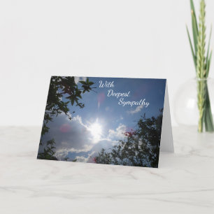 Serene Blue Sky with Sun Sympathy Greeting Card