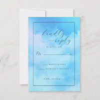 Serene Blue Watercolor Calligraphy