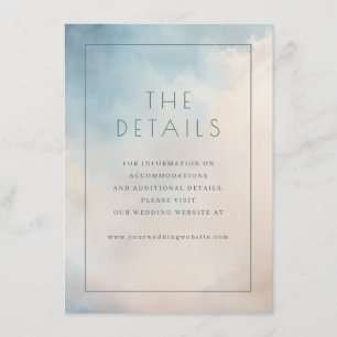 Serene Blue Watercolor Details Enclosure Card