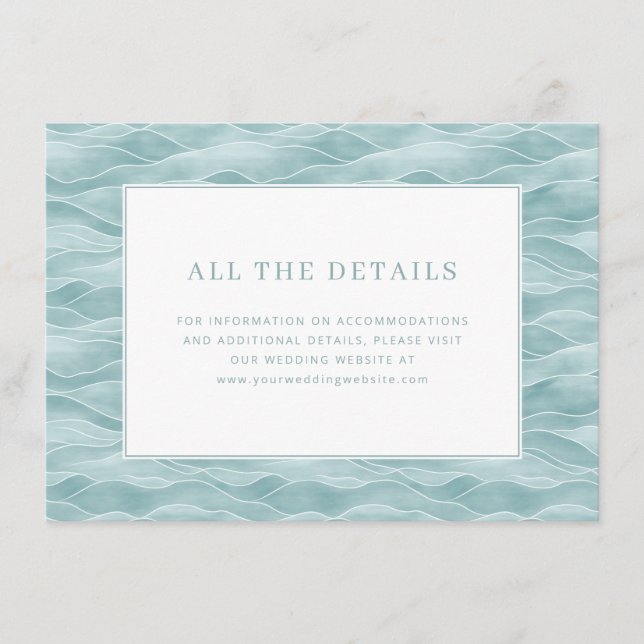 Serene Blue Waves Enclosure Card (Front)