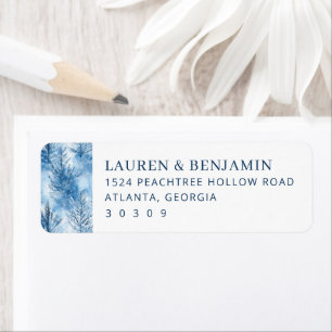 Serene Blue Winter Trees