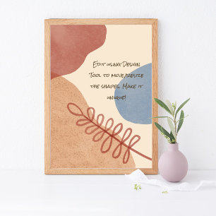 Serene Boho Shapes Poster