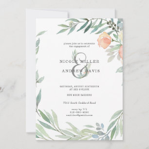 Serene Botanical Wild Meadow Engagement Party