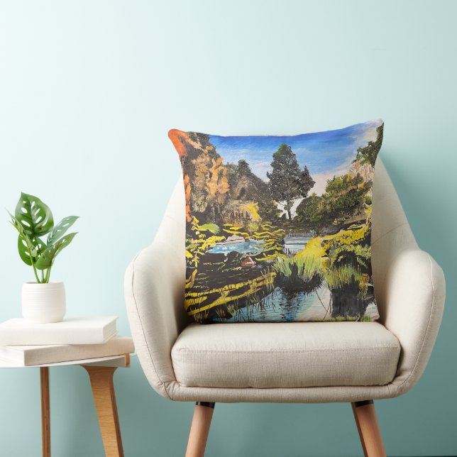 Serene Brook, by Gary Poling  Cushion (Chair)
