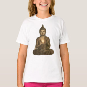 Serene Buddha Artistic Graphic Girls' T-Shirt