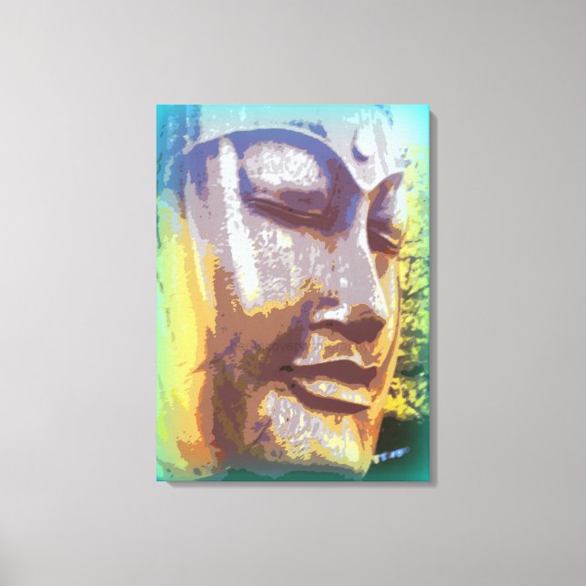 serene buddha face canvas print (Front)