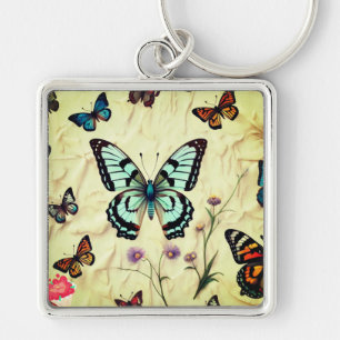 "Serene Butterfly Elegance" Key Ring