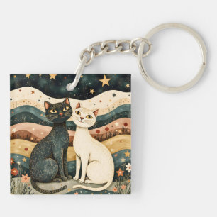 Serene Cats Key Ring