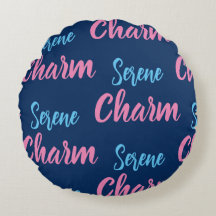 Serene charm Round Pillow