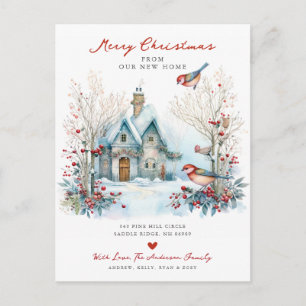 Serene Christmas Moving Announcement Postcard