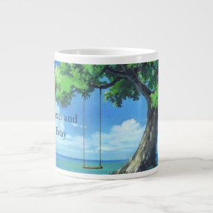 Serene Coastal Swing' Landscape Jumbo Mug