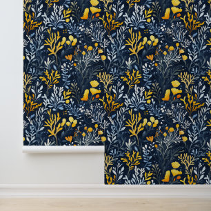 Serene coral reef pattern wall decor