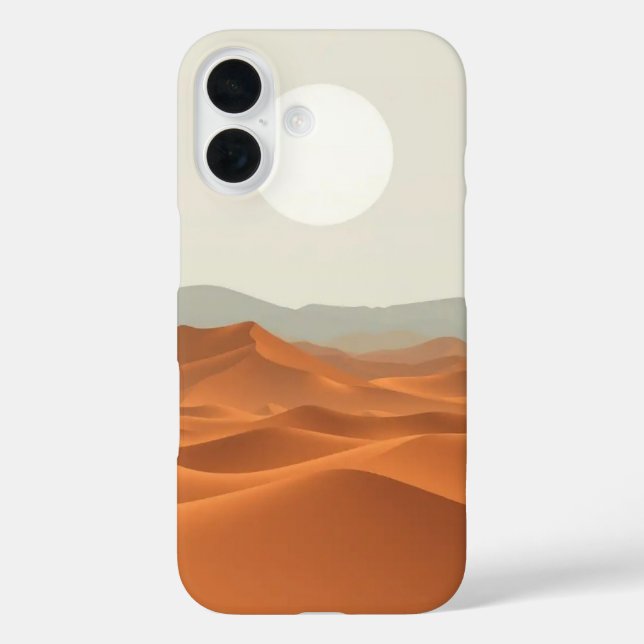 Serene Desert Vista: A Minimalist Landscape Case-Mate iPhone Case (Back)