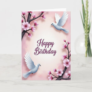 Serene Dove Birthday Card