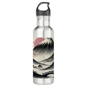 Serene Elegance: Mount Fuji and Cherry Blossoms 710 Ml Water Bottle