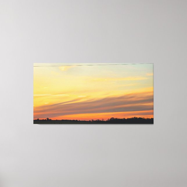 Serene Evening Sky Over Fields Canvas Print (Front)