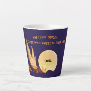 Serene Faith 12oz Blue Latte Mug