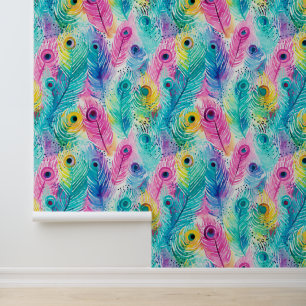 Serene Feathers: A Watercolor Dream Wallpaper