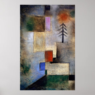 Serene Fir Trees by Paul Klee - Abstract Art Poster