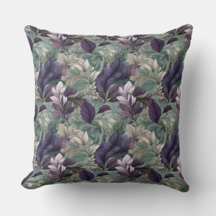 Serene Floral Dreams: Purple and Lavender Elegance Cushion