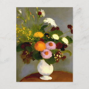 Serene Floral Still Life Print Postcard