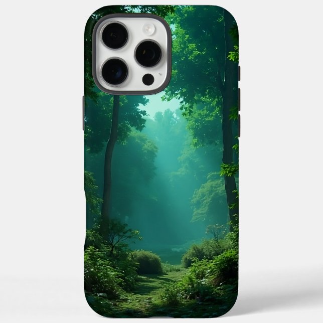 Serene Forest Glade in Morning Light - iPhone case (Back)