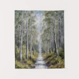 Serene Forest Path – Tranquil Nature Landscape Art Tapestry