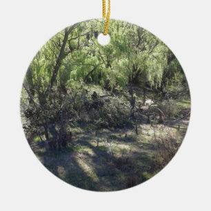 Serene Forest Scene  Ceramic Tree Decoration