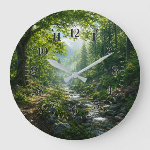 Serene Forest Wall Clock Nature Landscape Home D
