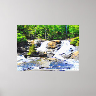 Serene Forest Waterfall Canvas Print