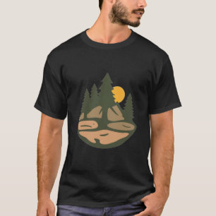 Serene Forest with Golden Sun T-Shirt