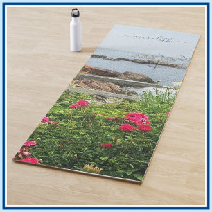 Serene Garden View Ocean Cove Name  Yoga Mat