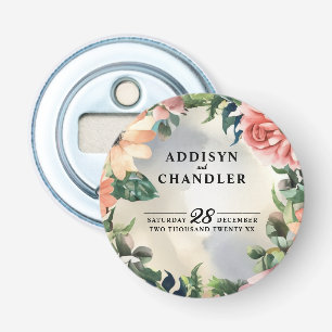 Serene Garden Wreath: Pastel Floral Elegance Bottle Opener