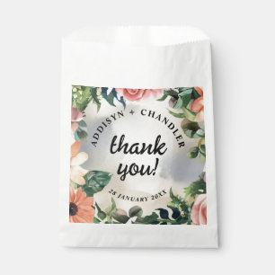Serene Garden Wreath: Pastel Floral Elegance Favour Bags